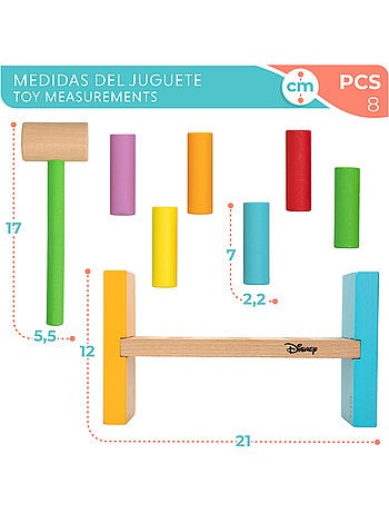 Disney jogo do martelo e blocos de madeira woomax