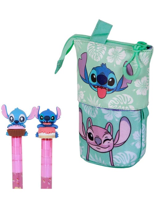 Disney lilo e stitch aloha estojo cute + 2 canetas de gel apagáveis, azul - Kiabi Disney lilo e stitch aloha estojo cute + 2 canetas de gel apagáveis, azul - Kiabi
