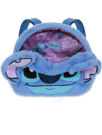 Disney Lilo e Stitch Heart Mochila Plush Face, Azul