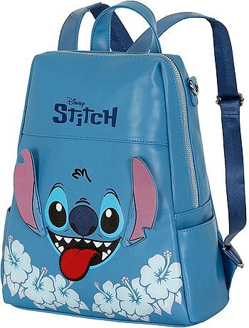 Disney Lilo e Stitch Tongue Mochila Shield, Azul
