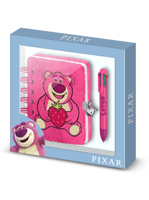 Disney Lotso, O Ursinho Fofo Strawberry Conjunto Diário Plush + Caneta 6 Cores, Rosa - Kiabi
