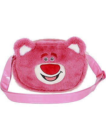 Disney Lotso, O Ursinho Fofo Strawberry Mini Mala a Tiracolo Plush, Rosa