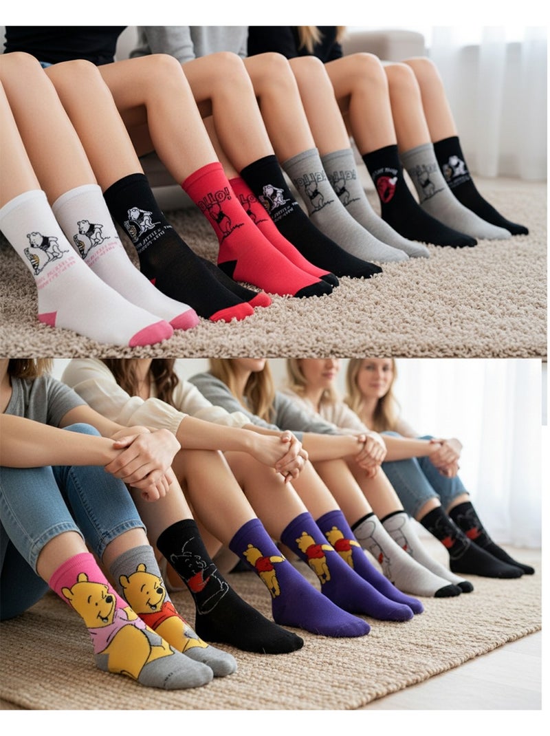 Disney – meias mulher licença winnie the pooh pack de 10 pares mix surpresa Preto Rosa Cinza - Kiabi