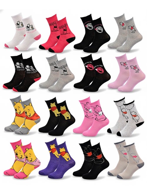 Disney – meias mulher licença winnie the pooh pack de 10 pares mix surpresa - Kiabi Disney – meias mulher licença winnie the pooh pack de 10 pares mix surpresa - Kiabi