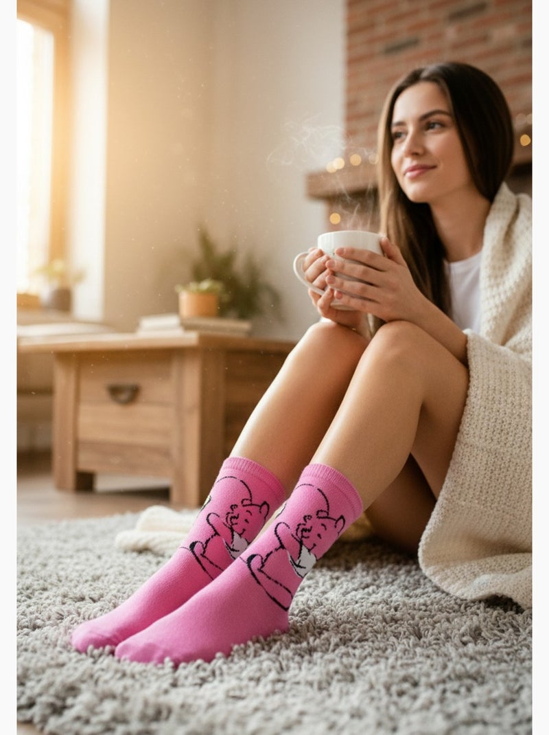 Disney – meias mulher licença winnie the pooh pack de 10 pares mix surpresa Preto Rosa Cinza - Kiabi