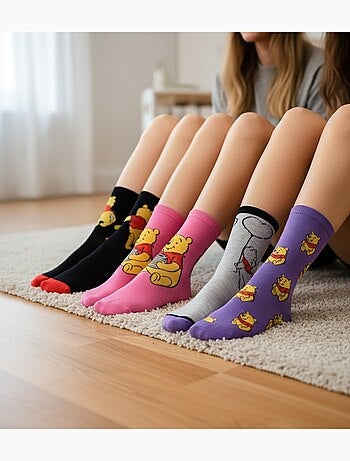 Disney – meias mulher licença winnie the pooh pack de 4 pares