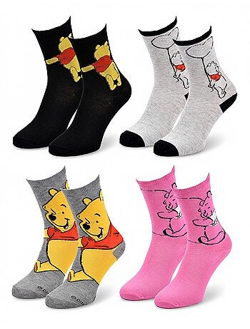 Disney – meias mulher licença winnie the pooh pack de 4 pares