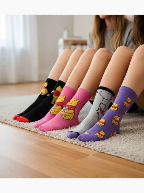 Disney – meias mulher licença winnie the pooh pack de 4 pares - Kiabi Disney – meias mulher licença winnie the pooh pack de 4 pares - Kiabi