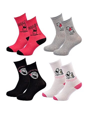 Disney – meias mulher licença winnie the pooh pack de 4 pares