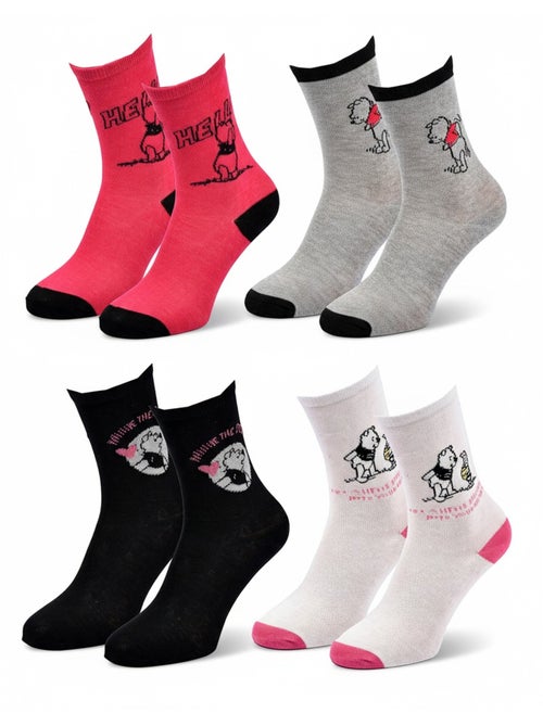 Disney – meias mulher licença winnie the pooh pack de 4 pares - Kiabi Disney – meias mulher licença winnie the pooh pack de 4 pares - Kiabi