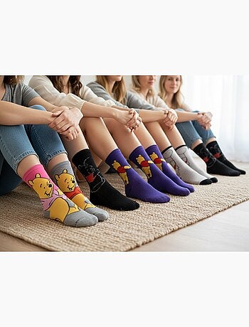 Disney – meias mulher licença winnie the pooh pack de 8 pares