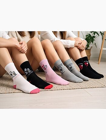 Disney – meias mulher licenciadas winnie the pooh pack de 5 pares