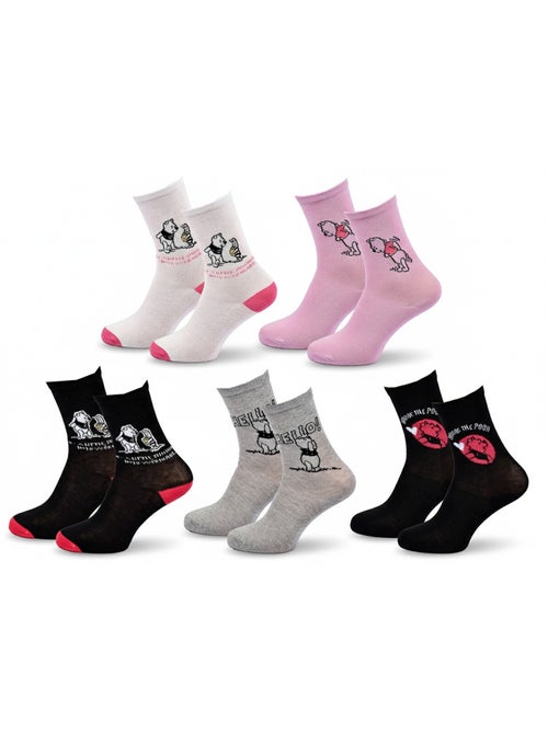 Disney – meias mulher licenciadas winnie the pooh pack de 5 pares - Kiabi Disney – meias mulher licenciadas winnie the pooh pack de 5 pares - Kiabi