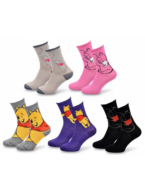 Disney – meias mulher licenciadas winnie the pooh pack de 5 pares - Kiabi Disney – meias mulher licenciadas winnie the pooh pack de 5 pares - Kiabi