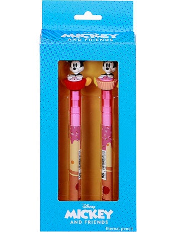 Disney Mickey e Minnie Mix Pack de 2 Lápis Eternos, Multicolorido