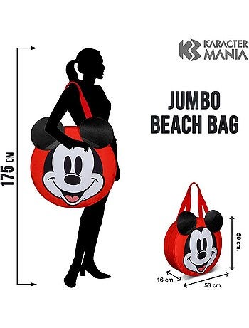 Disney Mickey Mouse Face Bolsa de Praia Soleil, Multicolorido