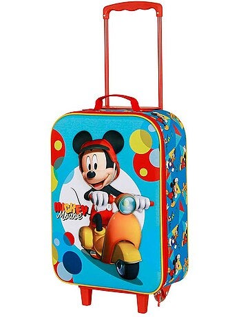 Disney Mickey Mouse Scooter Mala Trolley Soft 3D, Azul