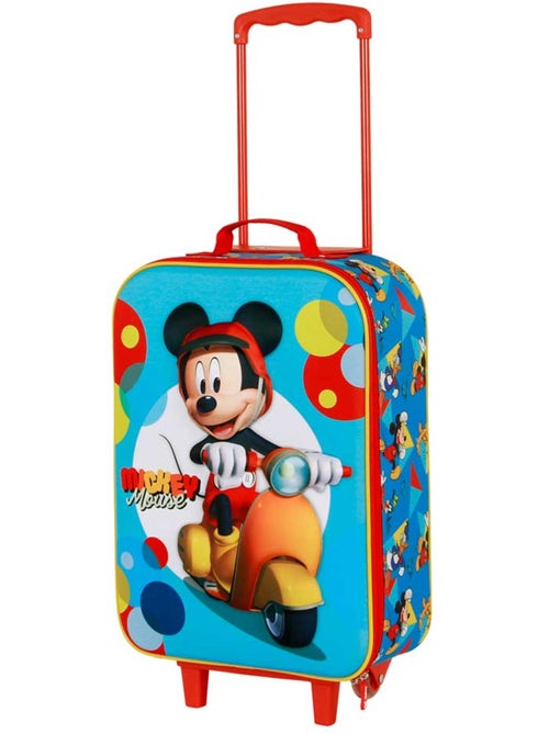 Disney Mickey Mouse Scooter Mala Trolley Soft 3D, Azul - Kiabi