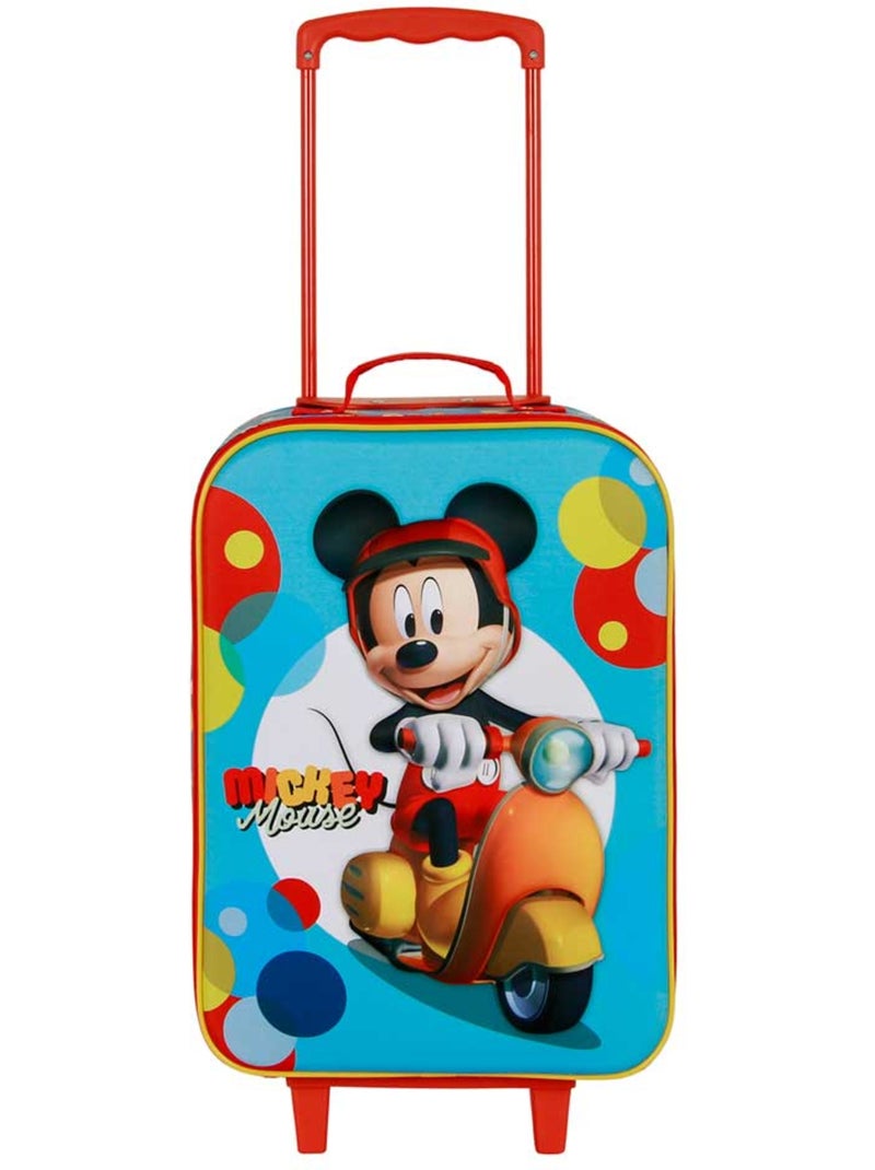 Disney Mickey Mouse Scooter Mala Trolley Soft 3D, Azul Azul - Kiabi