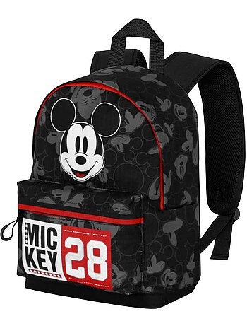 Disney Mickey Mouse Year Mochila Pequena HS FAN, Preta