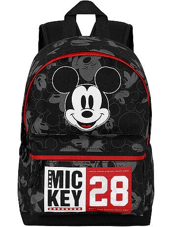 Disney Mickey Mouse Year Mochila Pequena HS FAN, Preta