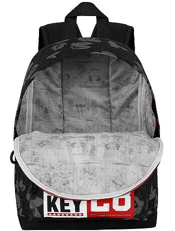 Disney Mickey Mouse Year Mochila Pequena HS FAN, Preta