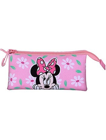 Disney Minnie Mouse Blooming Estojo Triplo, Rosa