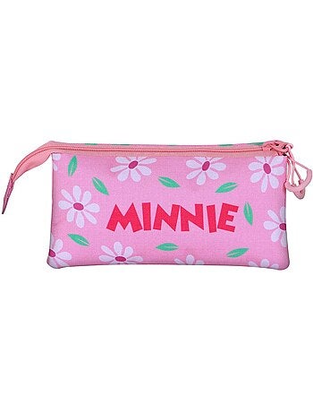 Disney Minnie Mouse Blooming Estojo Triplo, Rosa