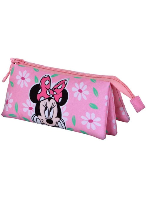 Disney Minnie Mouse Blooming Estojo Triplo, Rosa - Kiabi Disney Minnie Mouse Blooming Estojo Triplo, Rosa - Kiabi