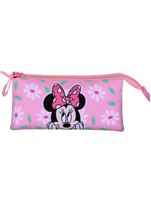 Disney Minnie Mouse Blooming Estojo Triplo, Rosa - Kiabi Disney Minnie Mouse Blooming Estojo Triplo, Rosa - Kiabi