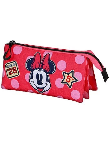 Disney Minnie Mouse Class Estojo Triplo, Rosa