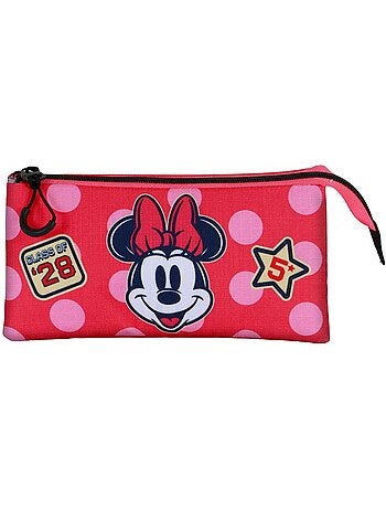 Disney Minnie Mouse Class Estojo Triplo, Rosa