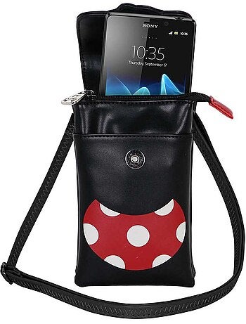 Disney Minnie Mouse Face Bolsa de Telemóvel, Multicolorido