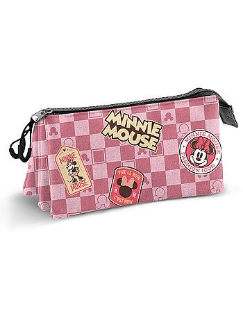 Disney Minnie Mouse Journey Estojo Triplo, Rosa