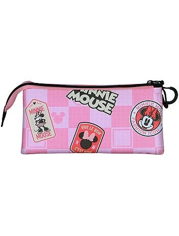 Disney Minnie Mouse Journey Estojo Triplo, Rosa