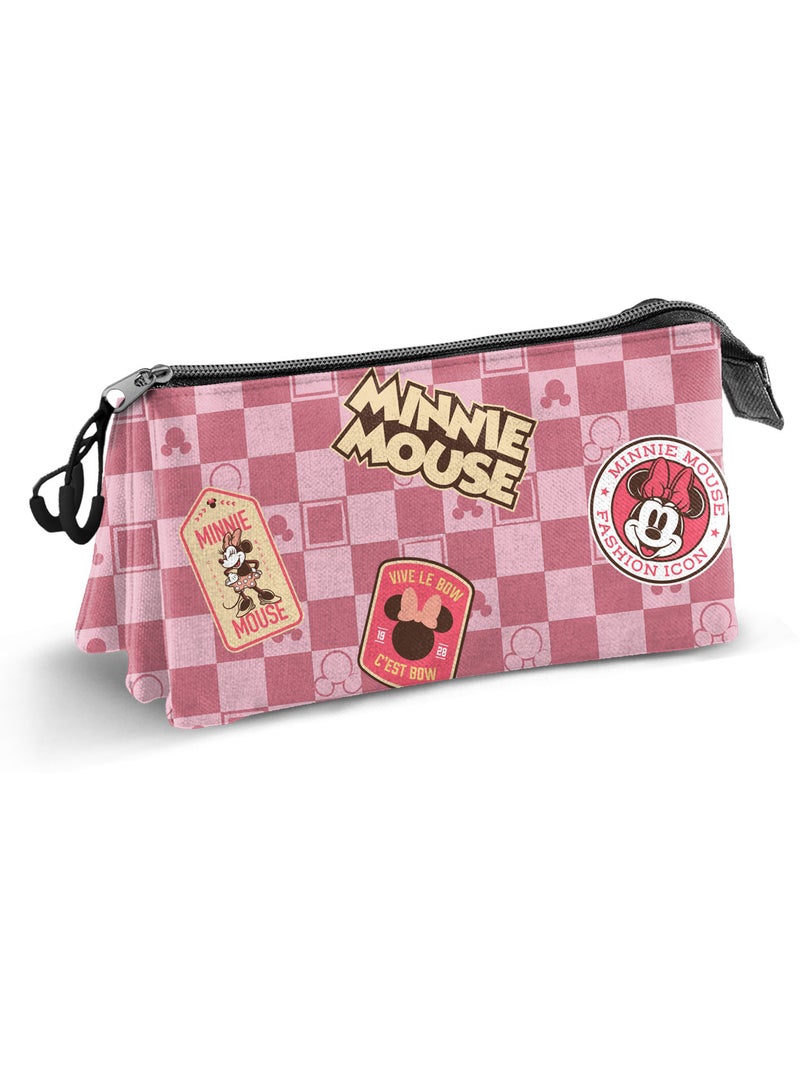 Disney Minnie Mouse Journey Estojo Triplo, Rosa Rosa - Kiabi