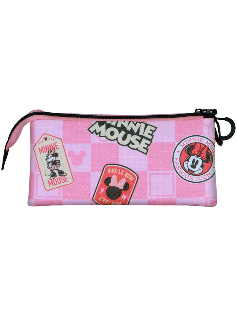 Disney Minnie Mouse Journey Estojo Triplo, Rosa Rosa - Kiabi