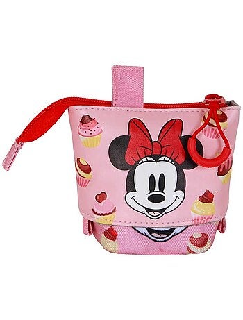 Disney Minnie Mouse Muffin Estojo Cute + 2 Canetas de Gel Apagáveis, Rosa