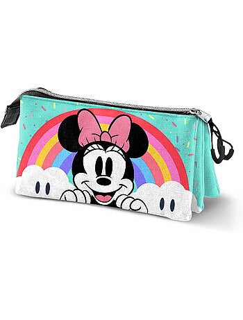 Disney Minnie Mouse Rainbow Estojo Triplo, Turquesa