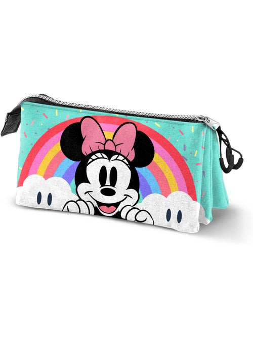 Disney Minnie Mouse Rainbow Estojo Triplo, Turquesa - Kiabi Disney Minnie Mouse Rainbow Estojo Triplo, Turquesa - Kiabi