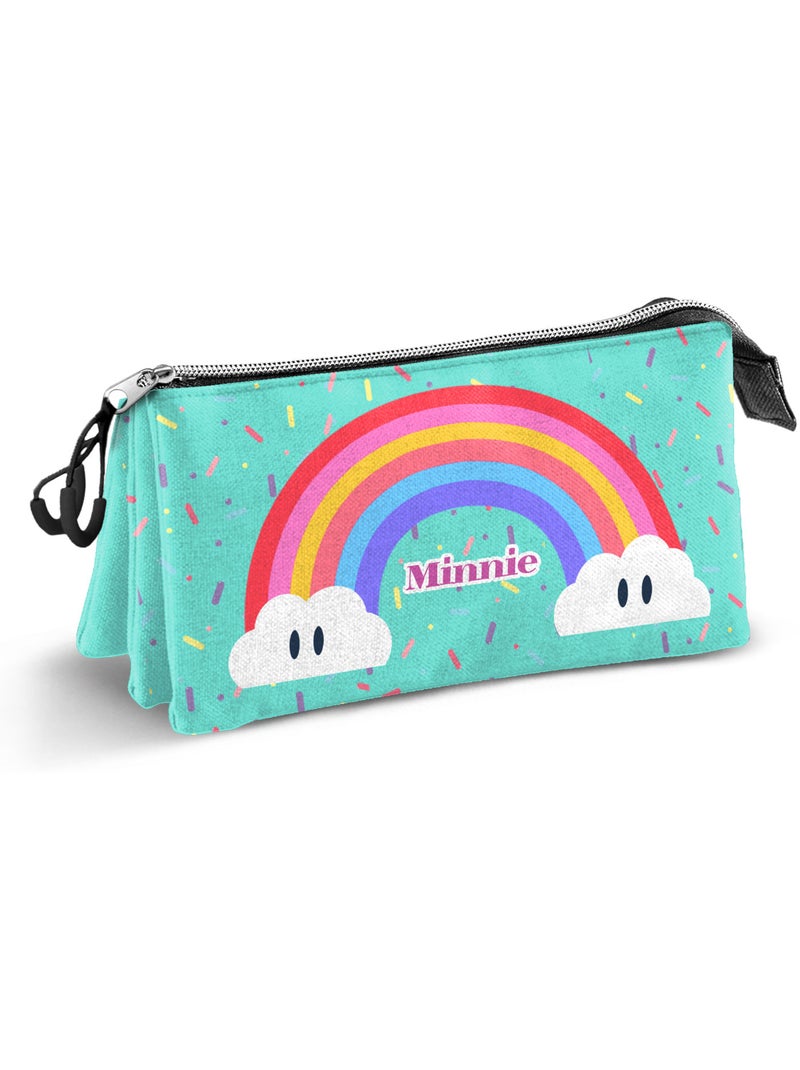Disney Minnie Mouse Rainbow Estojo Triplo, Turquesa Azul-turquesa - Kiabi