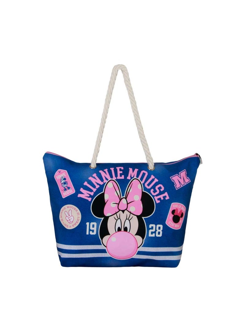 Disney Minnie Mouse Varsity Bolsa de Praia Soleil, Azul Azul - Kiabi