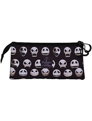 Disney O Estranho Mundo de Jack Face Estojo Triplo, Preta