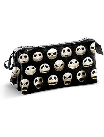 Disney O Estranho Mundo de Jack Face Estojo Triplo, Preta