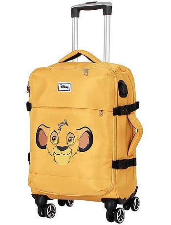 Disney O Rei Leão Face Mala de Cabine 4 Rodas, Amarela
