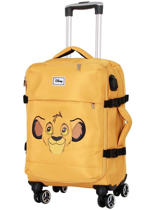 Disney O Rei Leão Face Mala de Cabine 4 Rodas, Amarela - Kiabi