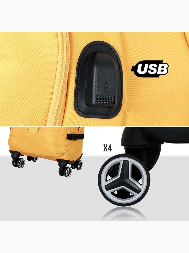 Disney O Rei Leão Face Mala de Cabine 4 Rodas, Amarela Amarelo - Kiabi