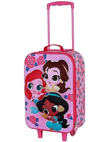 Disney Princesas Flowers Mala Trolley Soft 3D, Rosa