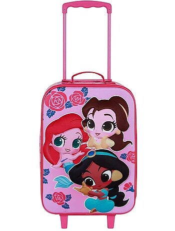 Disney Princesas Flowers Mala Trolley Soft 3D, Rosa