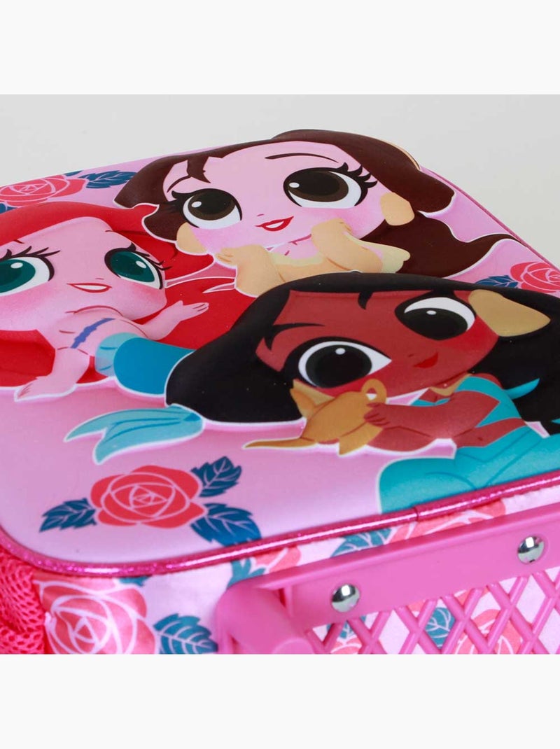 Disney Princesas Flowers Mochila 3D com Rodas Pequena, Rosa Rosa - Kiabi